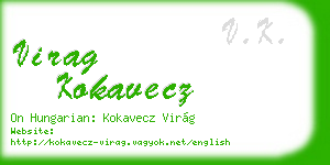 virag kokavecz business card